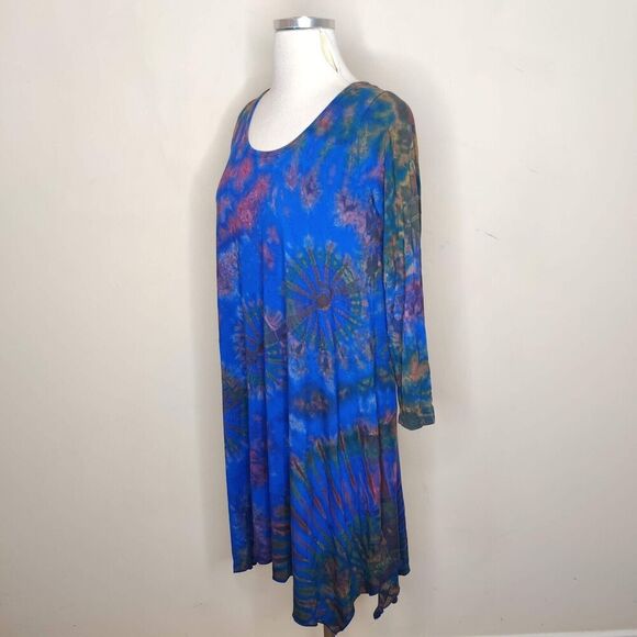 Je T'aime Tie Dye Dress Long Sleeve Stretch Knit - Picture 4 of 9